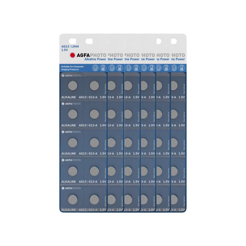 60x AGFAPHOTO Batterie Alkaline LR44 V13GA 1,5V im 10er Blister von AGFAPHOTO
