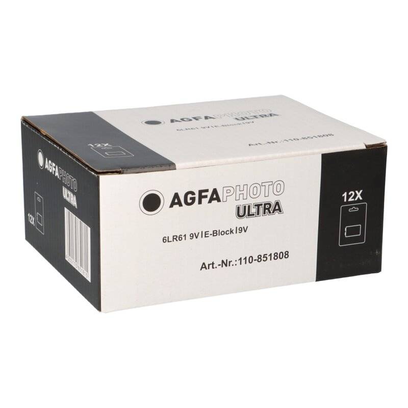 AGFAPHOTO Batterie 9V E-Block 12 Stück 12x 1er Blister von AGFAPHOTO