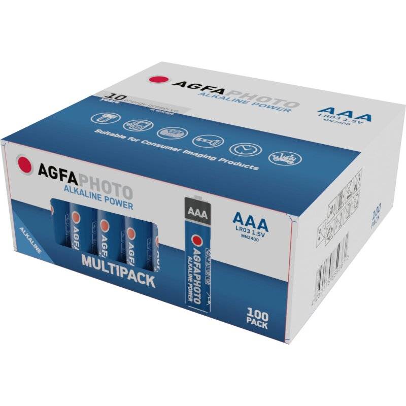 AGFAPHOTO Batterie Alkaline Micro AAA LR03 1.5V 100 Stück von AGFAPHOTO