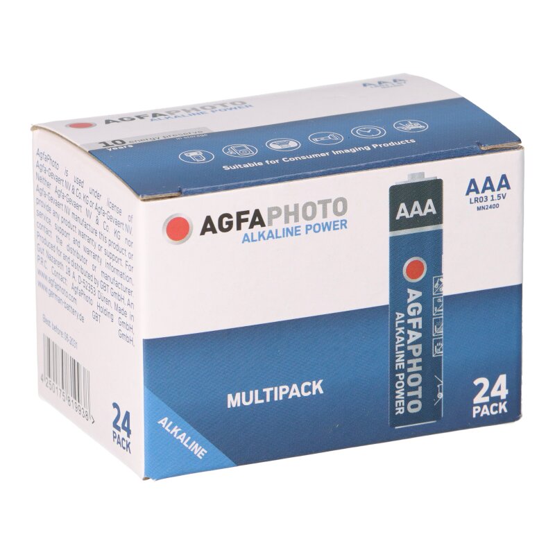 AGFAPHOTO Batterie Alkaline Micro AAA LR03 1.5V 24 Stück von AGFAPHOTO
