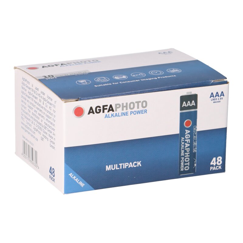 AGFAPHOTO Batterie Alkaline Micro AAA LR03 1.5V 48 Stück von AGFAPHOTO