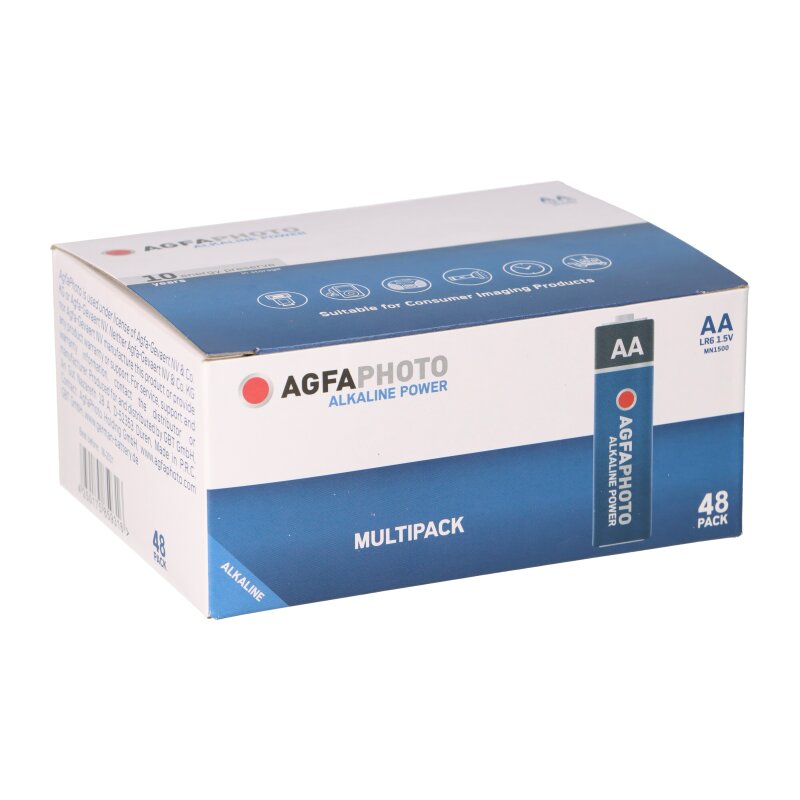 AGFAPHOTO Batterie Alkaline Mignon AA LR06 1.5V 48 Stück von AGFAPHOTO