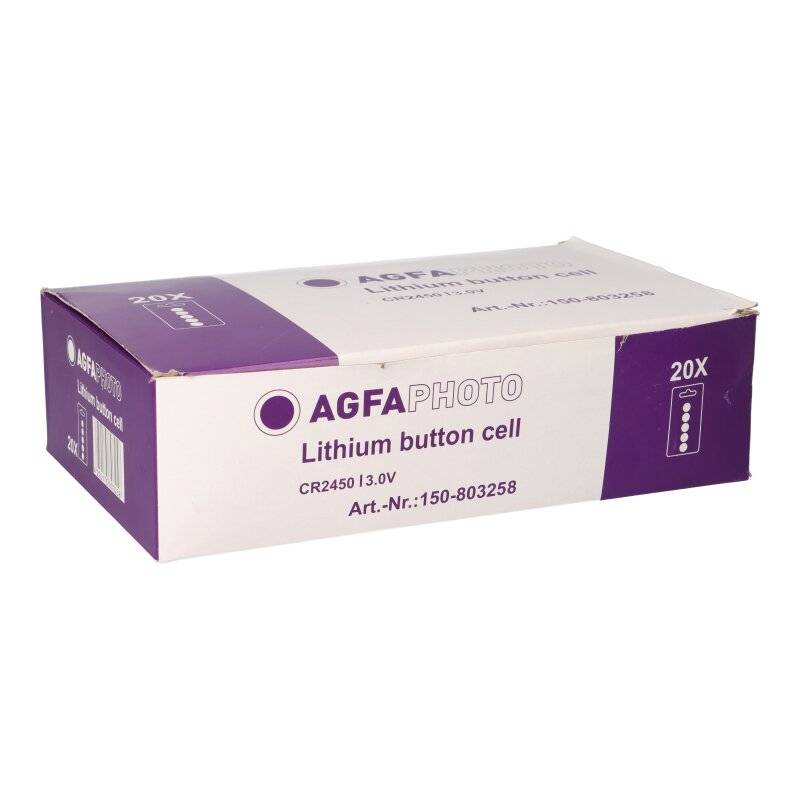 AGFAPHOTO Lithium CR2450 3V 100 Stück 20x 5er Blister von AGFAPHOTO