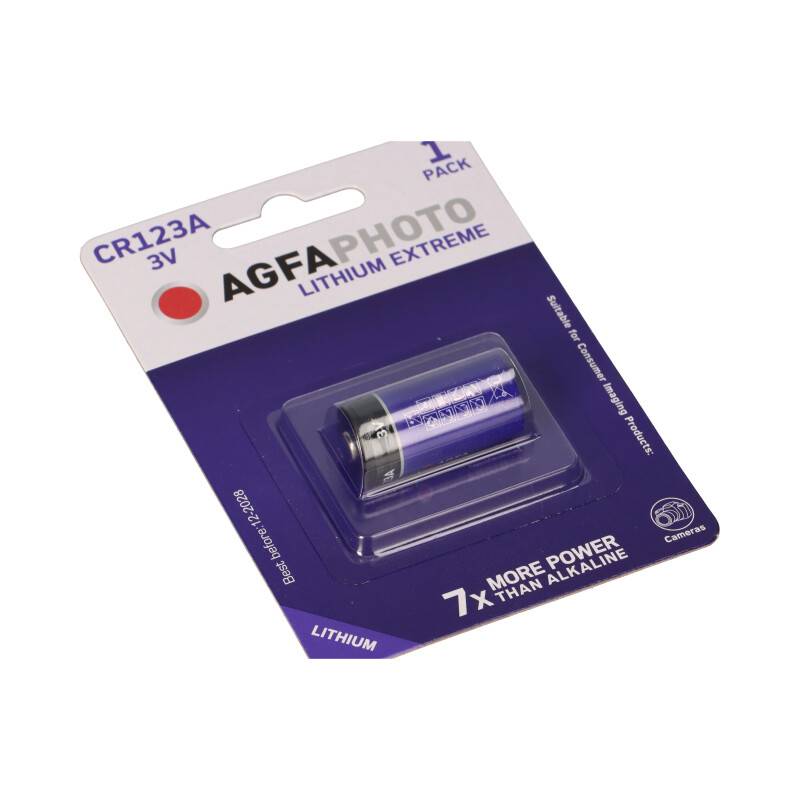 CR123A Lithiumbatterie 3V 1300mAh im 1er Blister AgfaPhoto von AGFAPHOTO