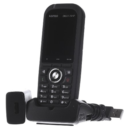 DECT 70 IP sw  - DECT-IP-Telefon 2 Zoll Farbdisplay sw DECT 70 IP sw von AGFEO