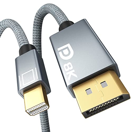 Mini DisplayPort auf DisplayPort 1.4 Kabel, Mini DP 1.4 auf DP 8K, 8K60Hz 5K120Hz 4K144Hz 4K120Hz 2K240Hz, HDR G-Sync FreeSync Thunderbolt 2 DP Kabel für MacBook (Vor 2017), HP Dell Laptop, NUC, PC von AGFINEST