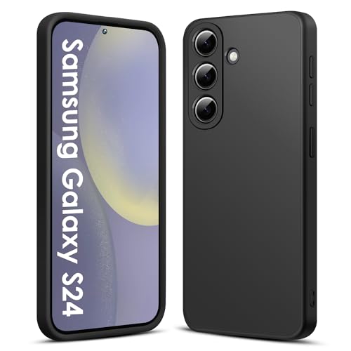 AGGPLTO Hülle für Samsung Galaxy S24 6,2 Zoll, Ultra Dünn Flüssig Weiche Silikon Handyhülle with Microfiber Lining Stoßfeste Kratzfest Anti-Fingerabdruck Case für Samsung Galaxy S24, Schwarz AGGPLTO Hülle für Samsung Galaxy S24 6,2 Zoll, Ultra Dünn Flüssig Weiche Silikon Handyhülle with Microfiber Lining Stoßfeste Kratzfest Anti-Fingerabdruck Case für Samsung Galaxy S24, Schwarz von AGGPLTO