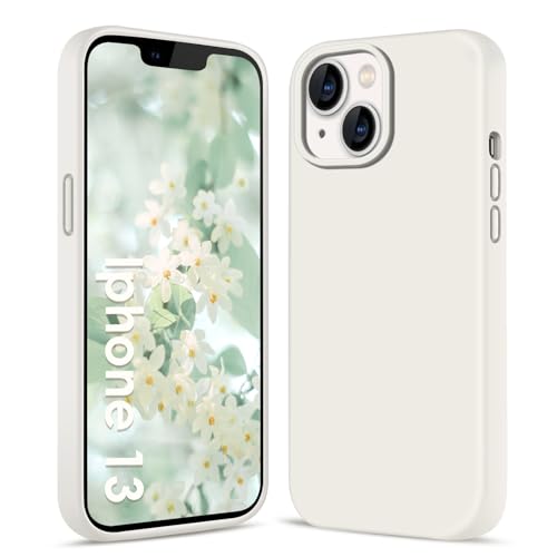 AGGPLTO Flüssig Silikon Hülle für iPhone 13 / iPhone 14 (6,1 Zoll) - Ultra Dünn Ganzkörper Schutzhülle, 4-lagige Stoßfeste Struktur, Weiches Kratzfestes Mikrofaserfutter Handyhülle, Cremeweiß AGGPLTO Flüssig Silikon Hülle für iPhone 13 / iPhone 14 (6,1 Zoll) - Ultra Dünn Ganzkörper Schutzhülle, 4-lagige Stoßfeste Struktur, Weiches Kratzfestes Mikrofaserfutter Handyhülle, Cremeweiß von AGGPLTO