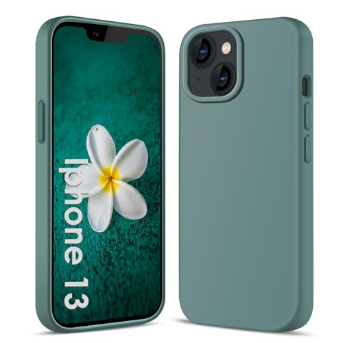 AGGPLTO Flüssig Silikon Hülle für iPhone 13 / iPhone 14 (6,1 Zoll) - Ultra Dünn Ganzkörper Schutzhülle, 4-lagige Stoßfeste Struktur, Weiches Kratzfestes Mikrofaserfutter Handyhülle, Dunkelgrün AGGPLTO Flüssig Silikon Hülle für iPhone 13 / iPhone 14 (6,1 Zoll) - Ultra Dünn Ganzkörper Schutzhülle, 4-lagige Stoßfeste Struktur, Weiches Kratzfestes Mikrofaserfutter Handyhülle, Dunkelgrün von AGGPLTO