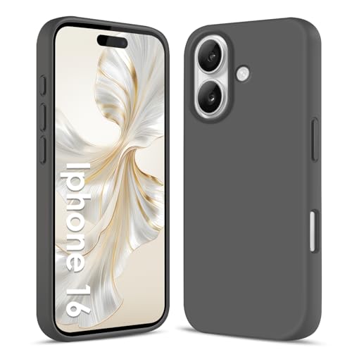 AGGPLTO Flüssig Silikon Hülle für iPhone 16 (6,1 Zoll) - Ultra Dünn Ganzkörper Schutzhülle, 4-lagige Stoßfeste Struktur, Weiches Kratzfestes Mikrofaserfutter Handyhülle, Dunkelgrau AGGPLTO Flüssig Silikon Hülle für iPhone 16 (6,1 Zoll) - Ultra Dünn Ganzkörper Schutzhülle, 4-lagige Stoßfeste Struktur, Weiches Kratzfestes Mikrofaserfutter Handyhülle, Dunkelgrau von AGGPLTO