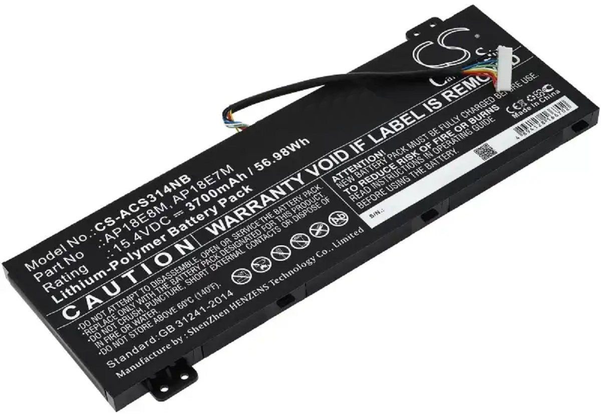 AGI Akku für Acer Nitro 5 AN515-55-51ES Li-Pol 15,4 Volt 3700 mAh schwarz Laptop-Akku 3700 mAh (15.4 V) von AGI