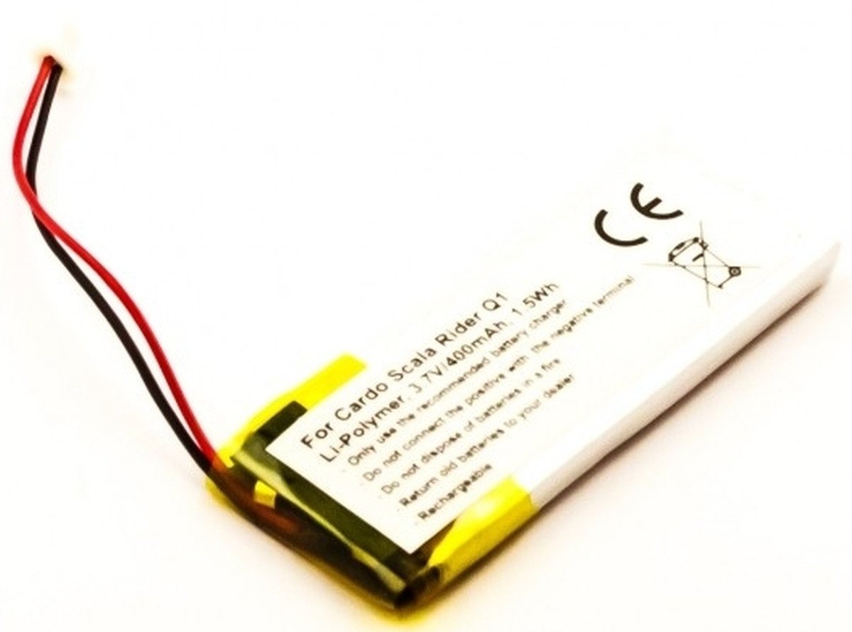 AGI Akku für Cardo Scala Rider Q1 Li-Pol 3,7 Volt 320 mAh weiß Akku 320 mAh (3.7 V) von AGI