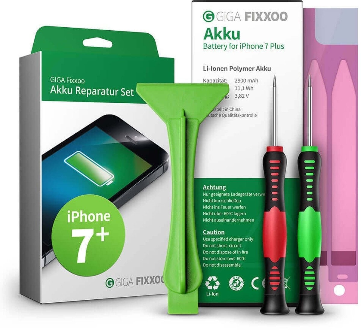 AGI Akku für Giga fixxoo IPHONE 7 PLUS Li-Ion 3,82 Volt 2900 mAh Handy-Akku 2900 mAh (3.82 V) von AGI