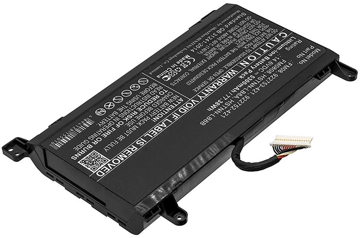 AGI Akku für HP Omen 17-AN008CA Li-Ion 14,6 Volt 5300 mAh schwarz Laptop-Akku 5300 mAh (14.6 V) von AGI