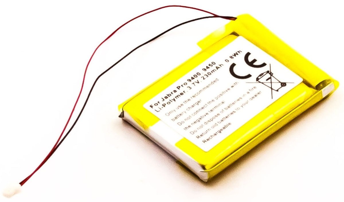 AGI Akku für Jabra Pro 9400 BS Li-Pol 3,7 Volt 230 mAh gelb Akku 230 mAh (3.7 V) von AGI
