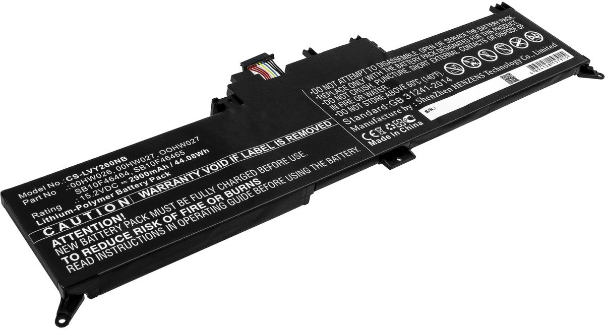 AGI Akku für Lenovo SB10F46465 Li-Ion 15,2 Volt 2900 mAh schwarz Laptop-Akku 2900 mAh (15.2 V) von AGI