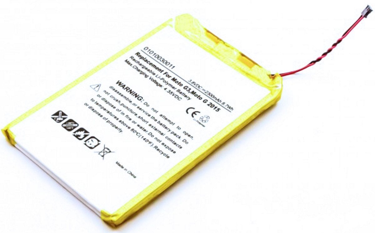 AGI Akku für Motorola XT1541 Li-Pol 3,8 Volt 2300 mAh weiß Handy-Akku 2300 mAh (3.8 V) von AGI