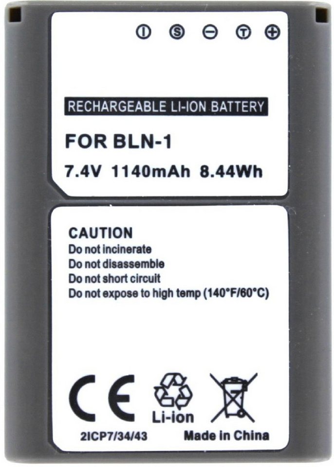AGI Akku für Olympus OM-D E-M5 Li-Ion 7,4 Volt 1020 mAh grau Kamera-Akku 1020 mAh (7.4 V) von AGI