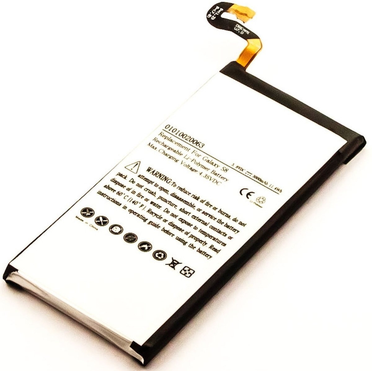 AGI Akku für Samsung Galaxy S8 Li-Pol 3,8 Volt 3000 mAh schwarz Handy-Akku 3000 mAh (3.8 V) von AGI