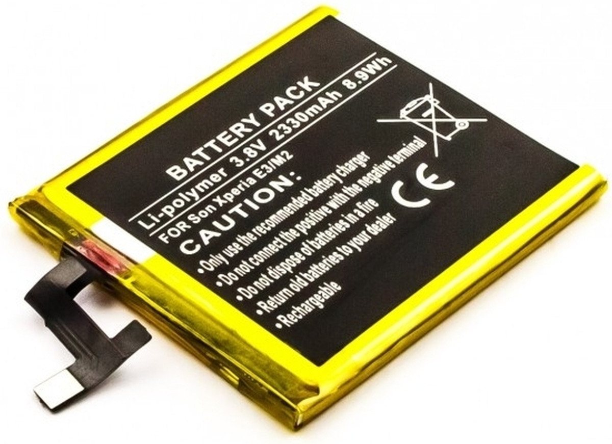 AGI Akku für Sony Xperia M2 Li-Pol 3,8 Volt 2330 mAh gelb Handy-Akku 2330 mAh (3.8 V) von AGI
