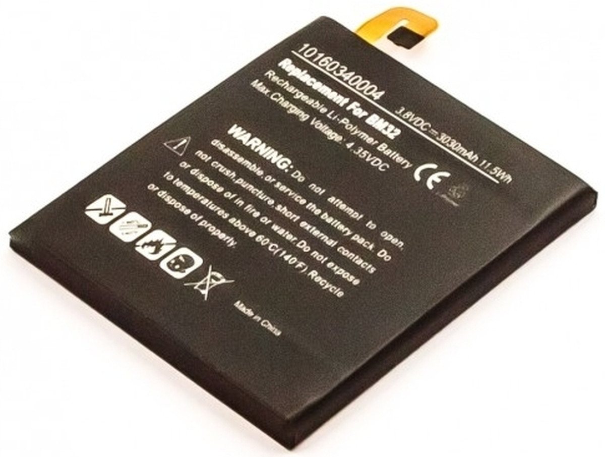 AGI Akku für Xiaomi BM32 Li-Pol 3,8 Volt 3030 mAh schwarz Handy-Akku 3030 mAh (3.8 V) von AGI