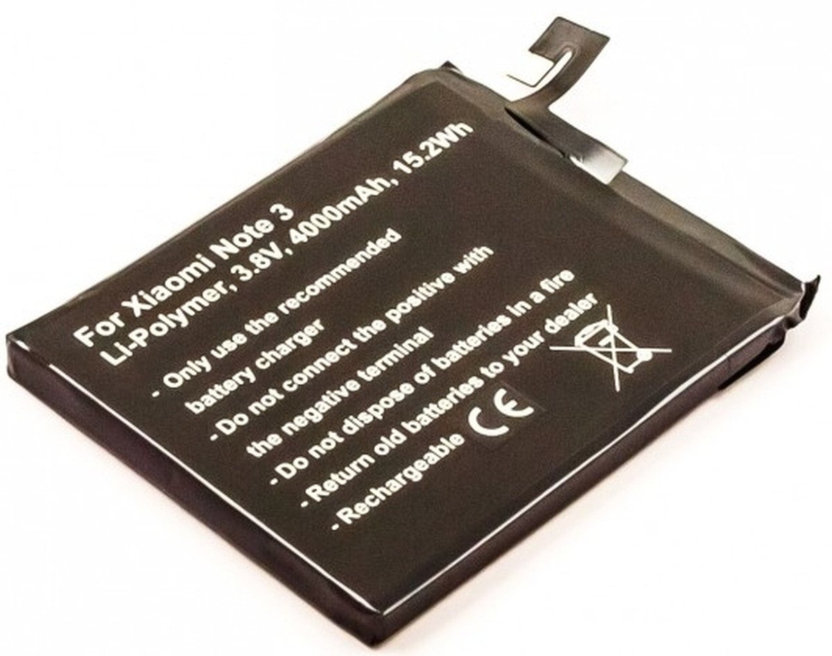 AGI Akku für Xiaomi Note 3 Dual SIM Li-Pol 3,8 Volt 4000 mAh schwarz Handy-Akku 4000 mAh (3.8 V) von AGI