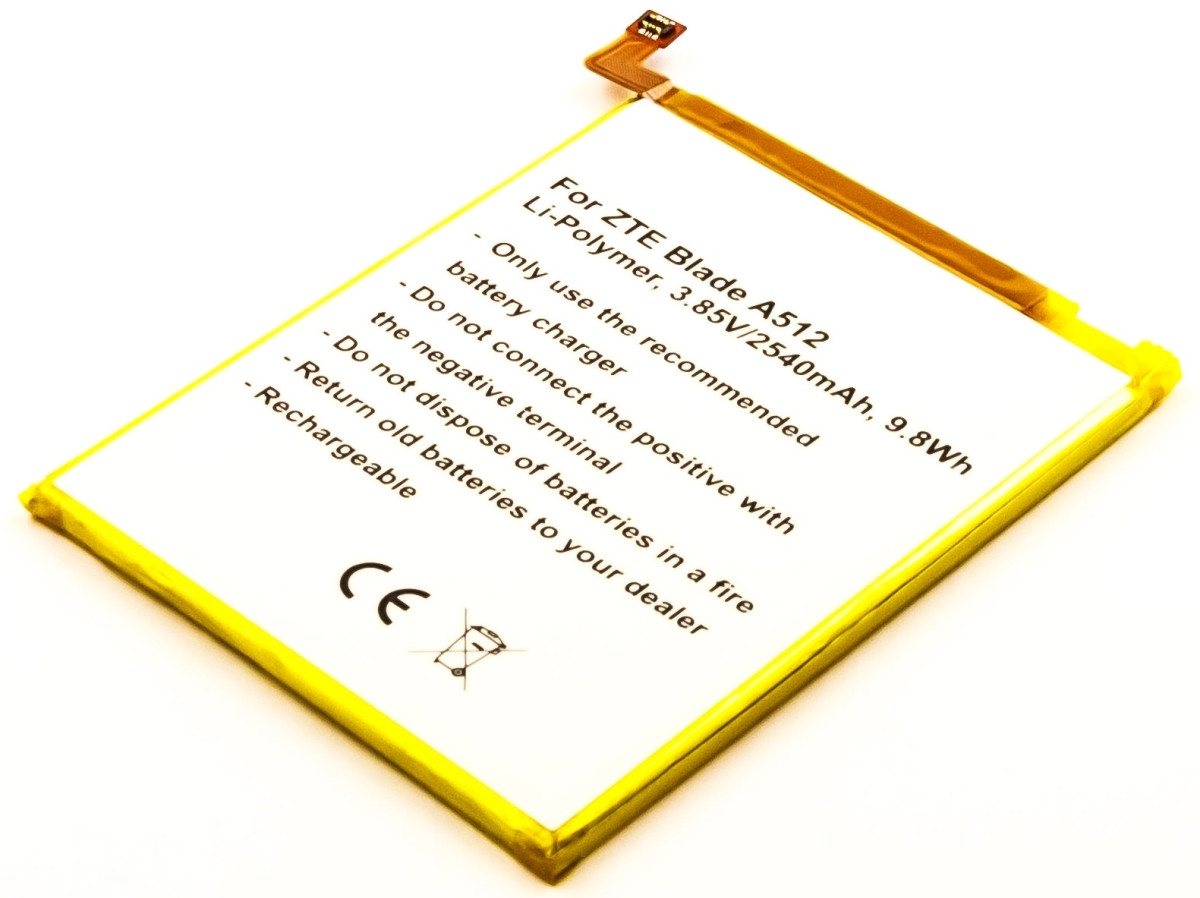 AGI Akku für Zte A512 Li-Pol 3,9 Volt 2500 mAh weiß Handy-Akku 2500 mAh (3.9 V) von AGI