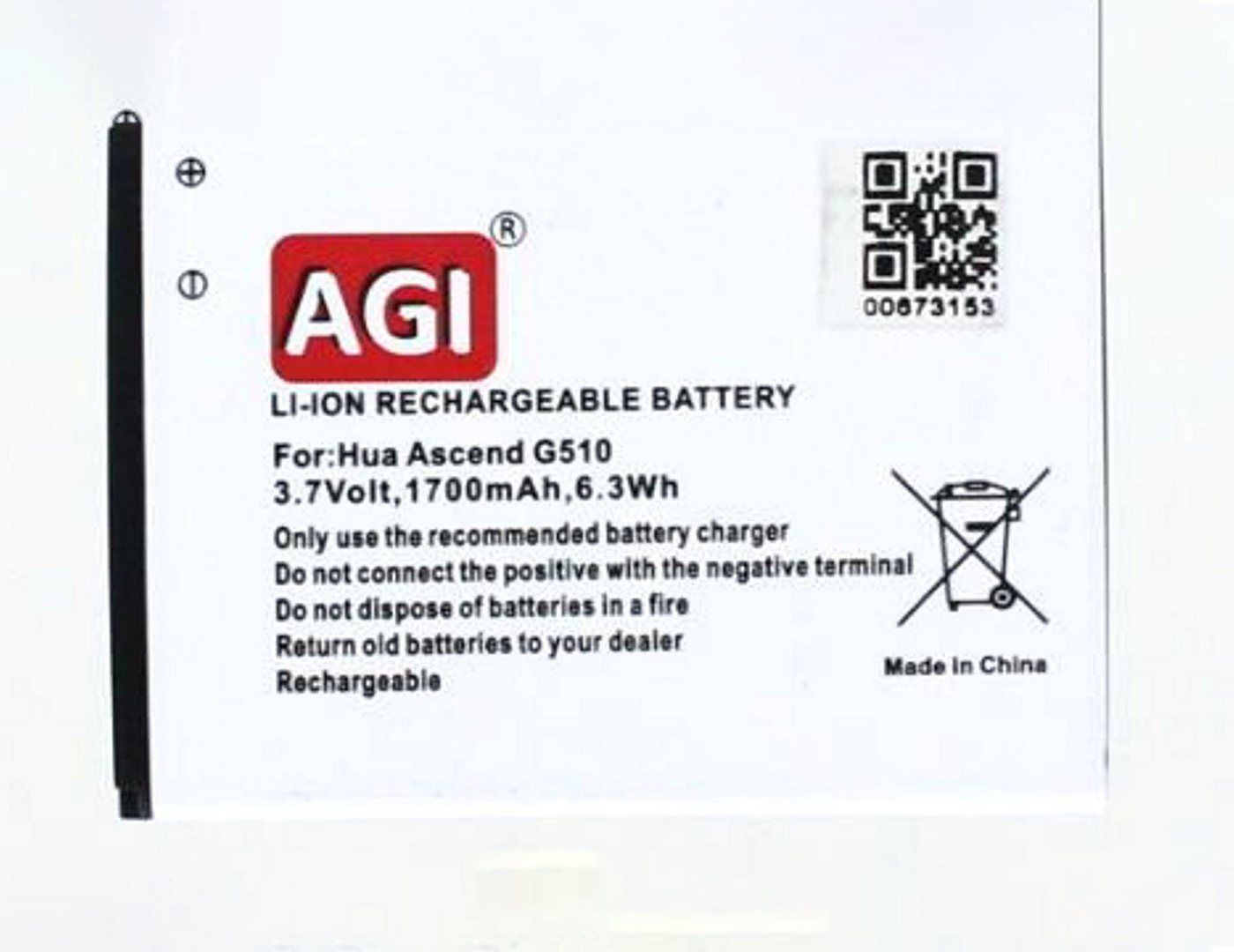 AGI Akku kompatibel mit Huawei HB4W1H Akku Akku von AGI