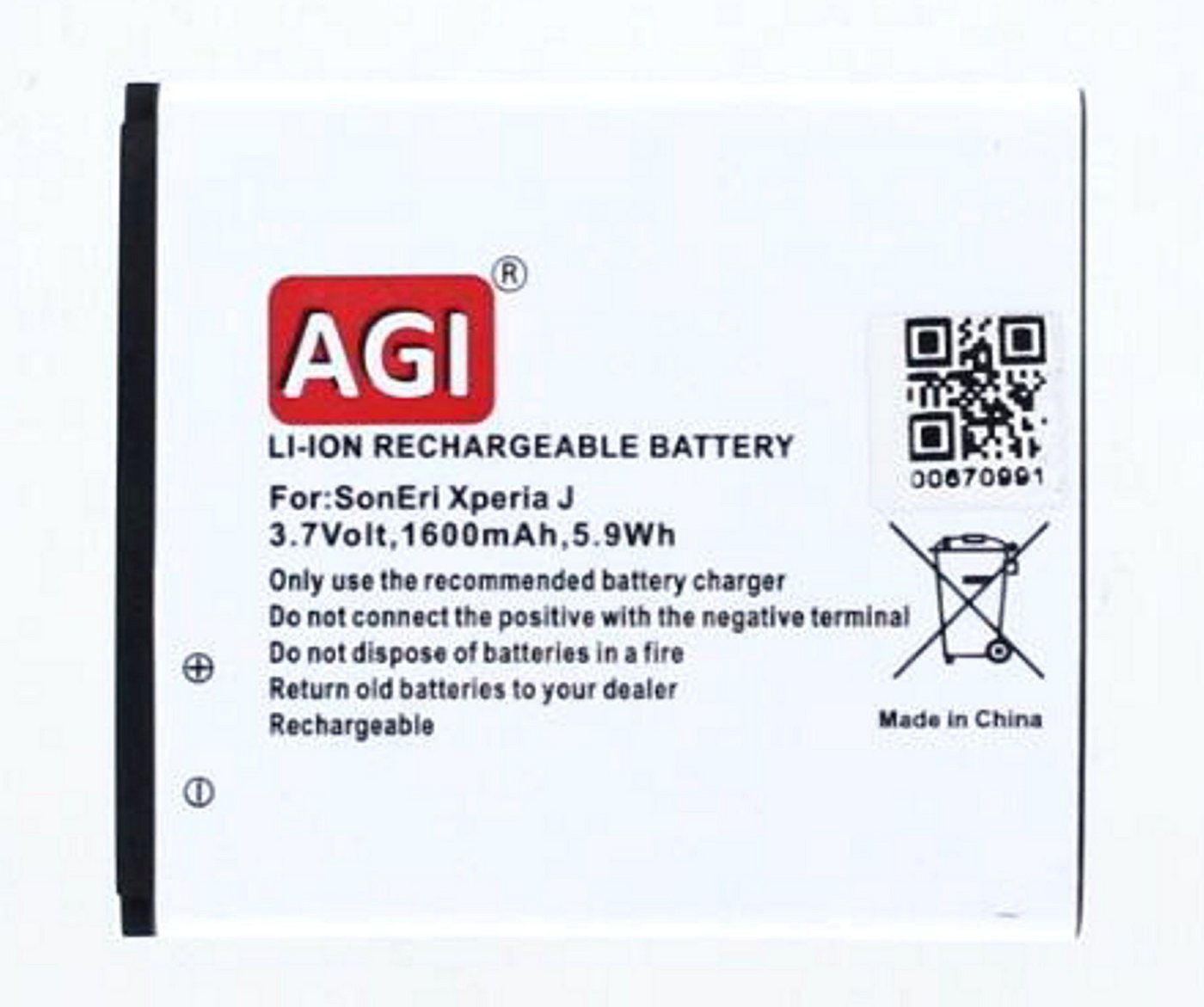 AGI Akku kompatibel mit Sony Xperia L C2105 Akku Akku von AGI