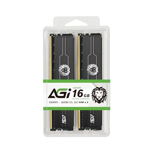 AGI UD138 16GB (2x8GB) DDR4 RAM 3200 MHz CL22 Speicher-Modul 260 Pin Non-ECC U-DIMM, kompatibel mit Desktop-Computern (PC) von AGI