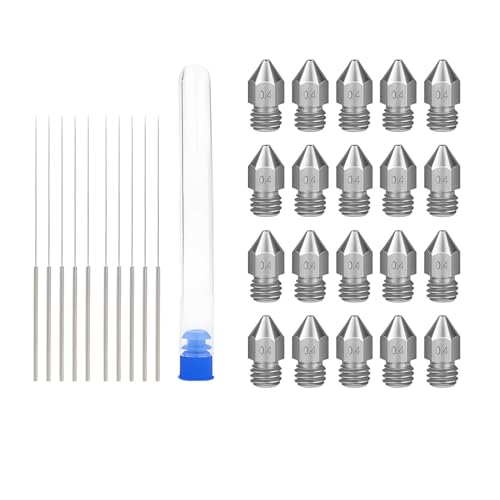 AGJBY 31 Piece Set of 3D Printer Accessories nozzles, Cleaning Needles, and Storage Tubes von AGJBY