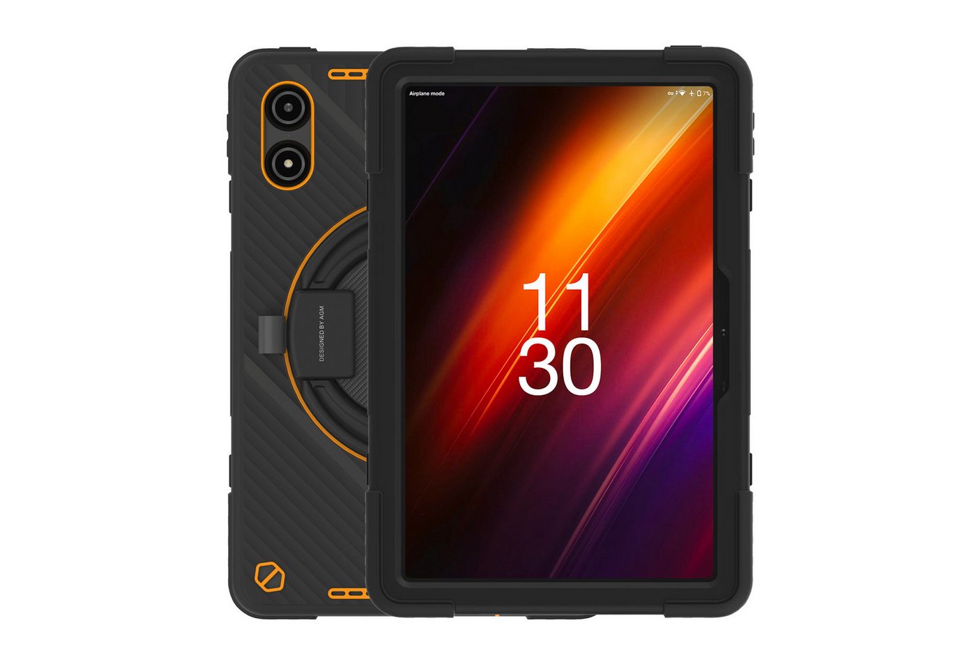 AGM by Beafon AGM P2 Tablet Active Rugged 8 + 256 GB Tablet (10,9", 256 GB, Android, 4G (LTE), IP68/IP69K/MIL-STD-810H, 360°-Ring als Ständer oder zum Tragen) von AGM by Beafon