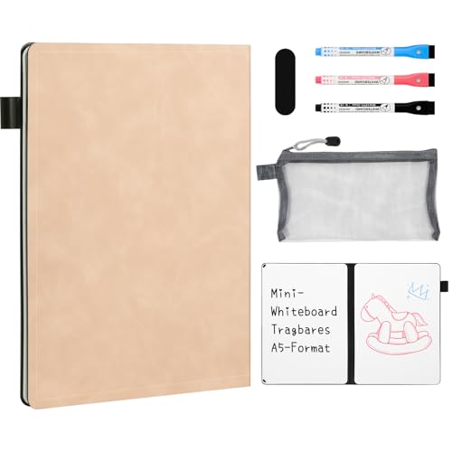 AGM A5 Mini-Whiteboard, tragbare Schreibtafel mit 3 Farbstiften und Radiergummi für Büro, Arbeitszimmer, Klassenzimmer und Zuhause – Rosa AGM A5 Mini-Whiteboard, tragbare Schreibtafel mit 3 Farbstiften und Radiergummi für Büro, Arbeitszimmer, Klassenzimmer und Zuhause – Rosa von AGM