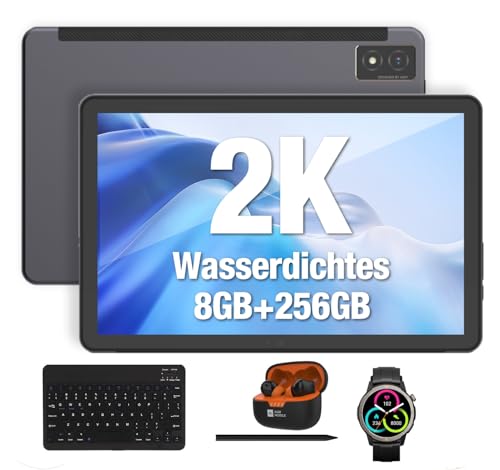 AGM Outdoor Tablet mit Tastatur+Stift +Kopfhörer+Smartwatch, 8GB+ 256GB(TF 2TB), FHD Display ， Android 13, MTK G99, 7000 mAh, Dual SIM 4G/5G WiFi/GPS/OTG/IP68/69K von AGM