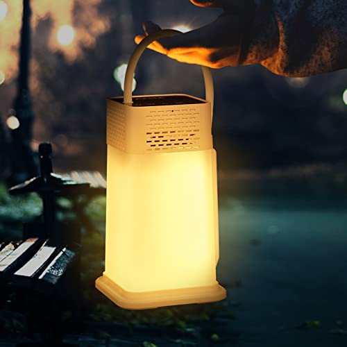 AGM LED Nachttischlampe,1200mAh Nachtlicht mit Bluetooth Lautsprecher, Touch Dimmbar 2-in-1 Schreibtischlampe & Nachtlicht Kinder für Schlafzimmer Camping von AGM