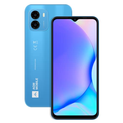 AGM Note N1 Handy Ohne Vertrag (2024), 16(8+8) GB+128GB/256GB TF,Android 13 Smartphone Günstig, 6.52'' HD+ 90Hz,50 MP Kamera + 2 MP Mikrokamera 4900mAh mit Face-ID, Fingerabdruck, 4G Dual SIM von AGM