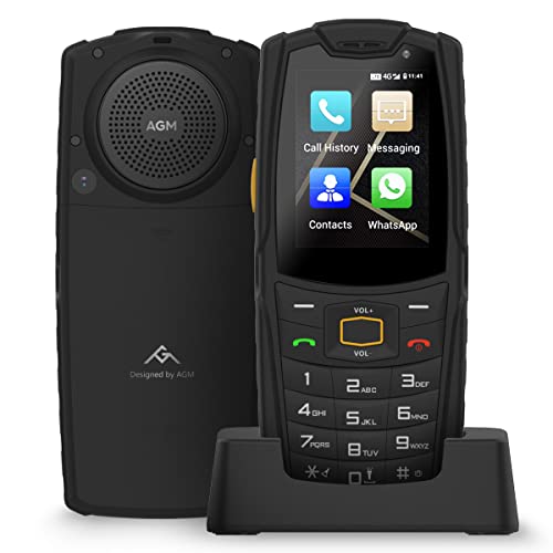 Robustes Outdoor Handy ohne Vertrag, AGM M7 4G LTE Dual SIM Seniorenhandy Super Lautsprecher,IP68 wasserdicht, Staubdicht, 2,4" Touchscreen 1GB+8GB Tastenhandy 2500mAh Baustellen Handy mit Ladestation Robustes Outdoor Handy ohne Vertrag, AGM M7 4G LTE Dual SIM Seniorenhandy Super Lautsprecher,IP68 wasserdicht, Staubdicht, 2,4" Touchscreen 1GB+8GB Tastenhandy 2500mAh Baustellen Handy mit Ladestation von AGM