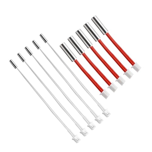 AGONEIR 10 Stücke 24 V 50 Watt Heizpatrone Mit XH2.54-2pin 100 Karat Thermistor Mit PH2.0-2pin 3D Drucker Hotend 150mm Heizstab Thermistor von AGONEIR
