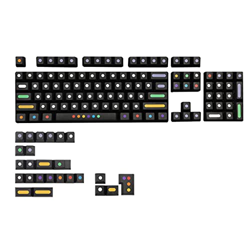 AGONEIR 129 Tasten/Set Punkte Tastenkappe 5 Seiten Farbstoffsublimation Schlüsselkappe Mechanische Tastatur Schlüssel MX 61 von AGONEIR