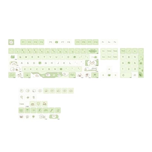 AGONEIR 132 Tasten Tastenkappe Niedliche Schaf Tastenkappen XDA Profil Tastenkappen Für Mechanische Tastaturen 132 Tasten PBT Tastenkappen Farbsublimationen Höhe von AGONEIR