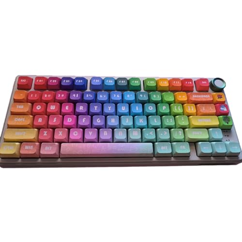 AGONEIR 133Keys Regenbogen Tastenkappen XDA Profil Dicke PBT Tastenkappe Für 61/87/104/108 Layouts Mechanische Tastaturen Tastenkappen Profil von AGONEIR