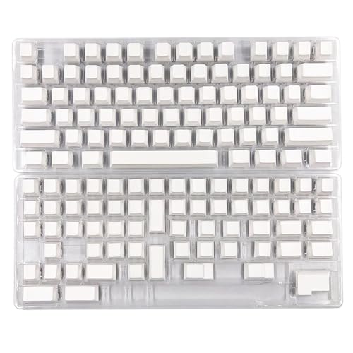 AGONEIR 137PCS Tastenkappen CherryProfile PBT Weiße Tastenkappen Für Mechanische Tastatur Minimalistische Leere Tastenkappen Tastatur von AGONEIR