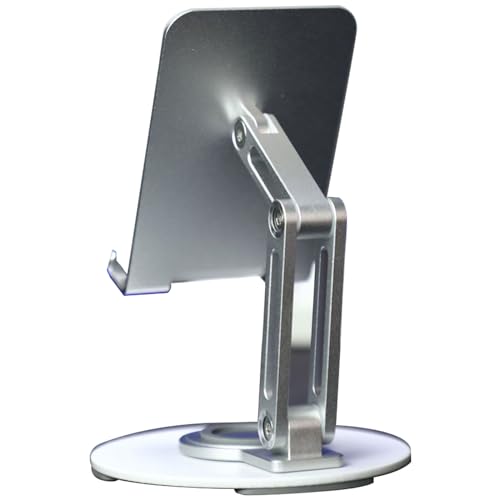 AGONEIR Telefonständer aus Aluminium, stabil und tragbar, um 360 Grad drehbar, geeignet für Tablets und mobile Geräte, 360-Grad-Ständer von AGONEIR