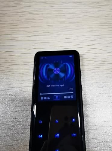 AGPTEK 64 GB MP3-Lautsprecher, Bluetooth 5.3, 2,4 Zoll (6,1 cm), großer Bildschirm, Musik-Player, Sport, HiFi, Audio, aus Metall, mit Touch-Taste, Lautstärke, Schrittzähler, FM-Radio, TF-Karte bis zu von AGPTEK