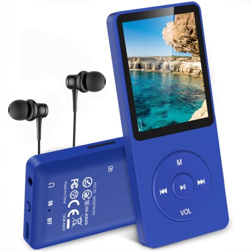 AGPTEK 8GB MP3-Player 70 Stunden Wiedergabe, Farbe Marineblau von AGPTEK