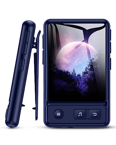 AGPTEK MP3 Player Bluetooth 5.3, 32GB, Touchscreen, Sport 2,4 Zoll TFT Farbbildschirm, unterstützt bis 128GB TF Karte, Musik Player mit Clip, eingebaut Lautsprecher, FM Radio, E-Book, HiFi-Sound, Blau von AGPTEK