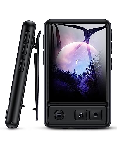 AGPTEK MP3 Player Bluetooth 5.3 Touchscreen 32GB, Sport, mit 2,4 Zoll TFT Farbbildschirm, Musik Player mit Clip, unterstützt bis 128GB TF Karte, eingebauter Lautsprecher, FM Radio, Schrittzähler von AGPTEK