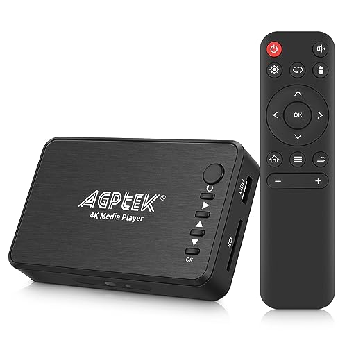 AGPTEK Schwarz 1080 P HDMI TV Media Player mit HDMI YPbPr USB 2.0 SD Ports Fernbedienung für MP3 Avi RMVB Mpeg usw. von AGPTEK