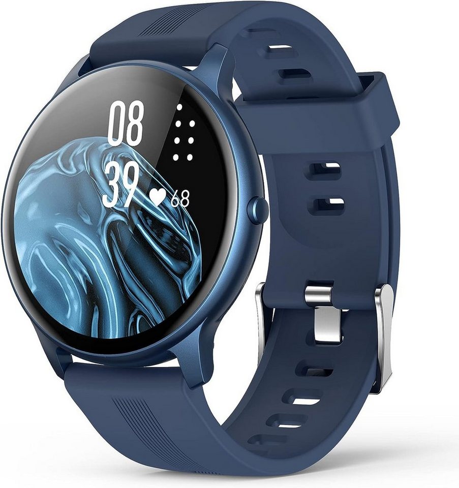 AGPTEK Smartwatch (1,32 Zoll, iOS und Android), Telefonfunktion Fitness Tracker Wasserdichte Armbanduhr 100+ Sportmodi von AGPTEK
