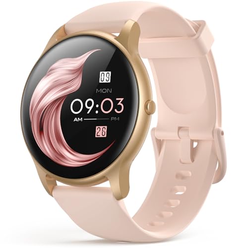 Smartwatch, AGPTEK 1,3 Zoll runde Armbanduhr mit personalisiertem Bildschirm, Musiksteuerung, Herzfrequenz, Schrittzähler, Kalorien, usw. IP68 Wasserdicht Fitness Tracker für iOS und Android, Rosa Smartwatch, AGPTEK 1,3 Zoll runde Armbanduhr mit personalisiertem Bildschirm, Musiksteuerung, Herzfrequenz, Schrittzähler, Kalorien, usw. IP68 Wasserdicht Fitness Tracker für iOS und Android, Rosa von AGPTEK